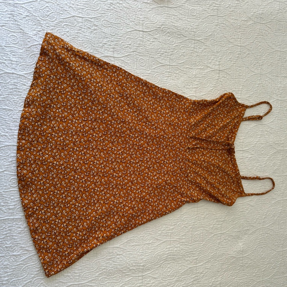 Sky and Sparrow Rust Floral Dress